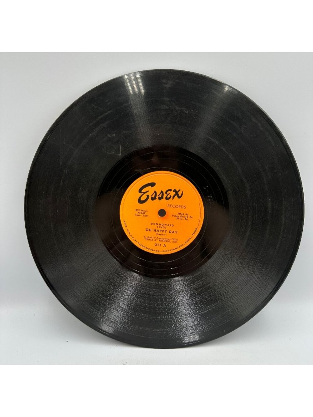 Don Howard - Oh Happy Day / You Went Away - 1952 Essex Records 78 RPM